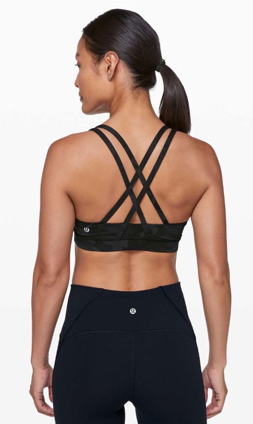 Lululemon Energy Sports Bra Incognito Camo Multi Grey Sz 10 Brand New