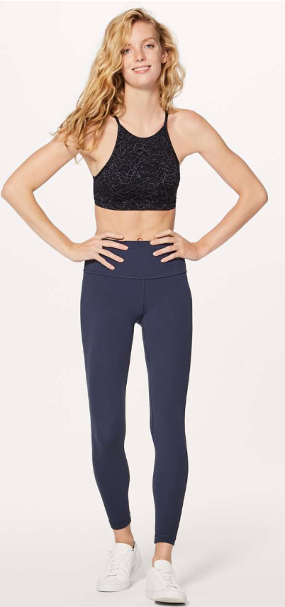 Lululemon Twist & Reach Sports Bra Lacescape Light Cast Black Sz 10 Brand New