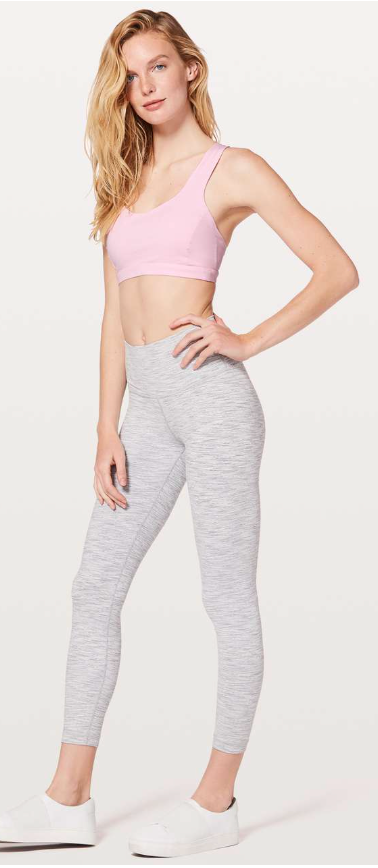 Lululemon Free To Be Serene Sports Bra Pearl Pink Sz 12 Brand New