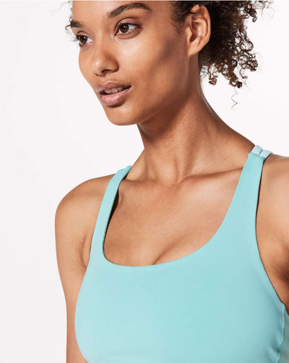 Lululemon Energy Sports Bra Washed Marsh/Aquamarine Sz 12 Brand New