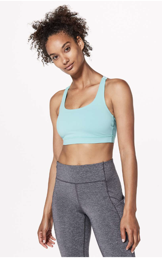 Lululemon Energy Sports Bra Washed Marsh/Aquamarine Sz 12 Brand New