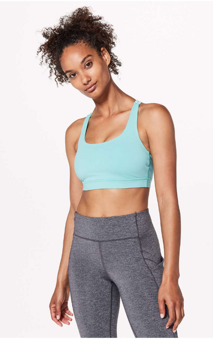 Lululemon Energy Sports Bra Washed Marsh/Aquamarine Sz 12 Brand New