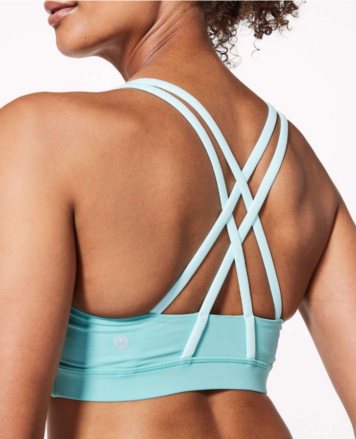 Lululemon Energy Sports Bra Washed Marsh/Aquamarine Sz 12 Brand New