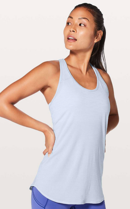 Lululemon Essential Tank Heathered Cool Breeze Sz 12 Brand New