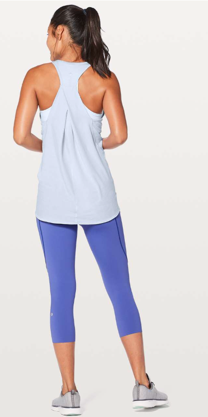 Lululemon Essential Tank Heathered Cool Breeze Sz 12 Brand New