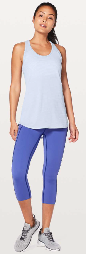 Lululemon Essential Tank Heathered Cool Breeze Sz 12 Brand New