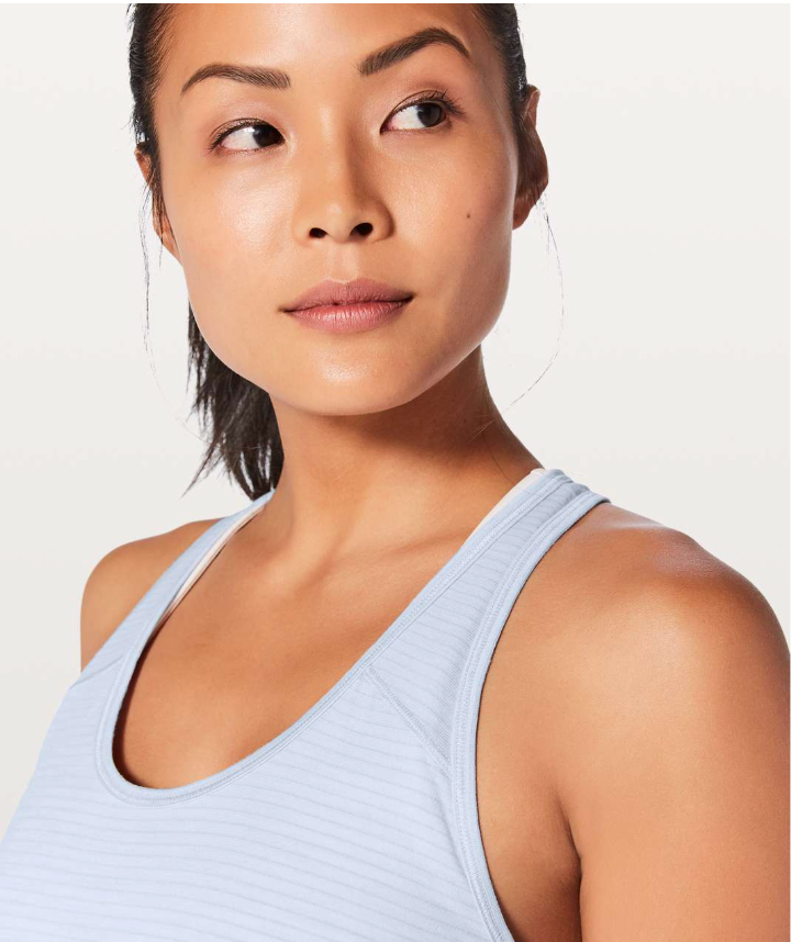 Lululemon Essential Tank Heathered Cool Breeze Sz 12 Brand New