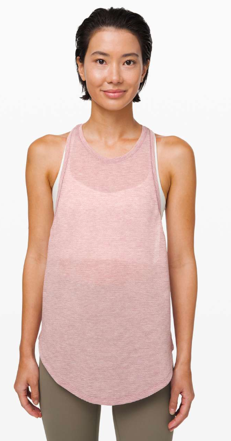 Lululemon Plank To Pike Tank Heathered Vintage Mauve Sz 12 Brand New