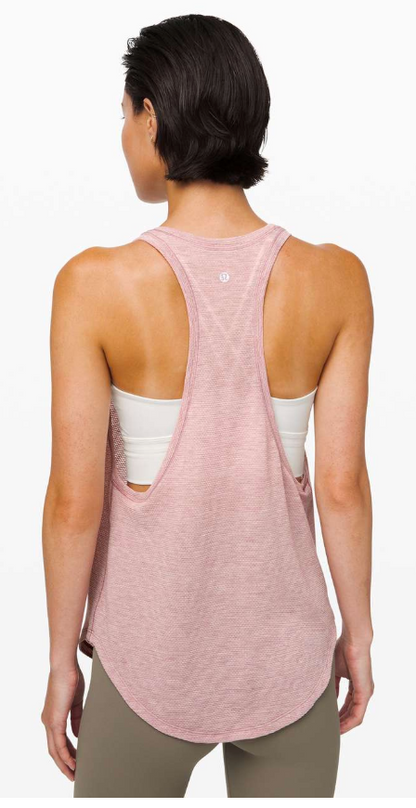 Lululemon Plank To Pike Tank Heathered Vintage Mauve Sz 12 Brand New