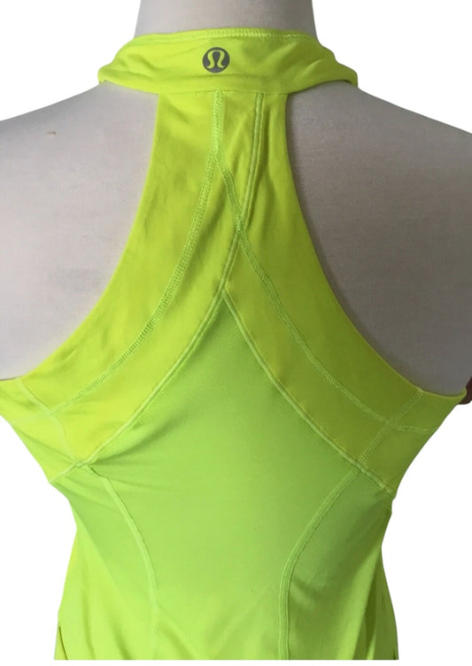 Lululemon Velo Vixen Sleeveless Cycling Jersey Highlight Yellow Sz 12 Brand New