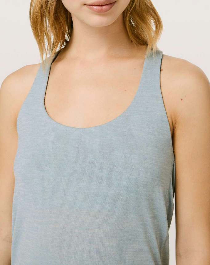 Lululemon Slay The Studio 2-In-1 Tank Heathered Blue Cast/Counterpose Sheer Blue Multi
