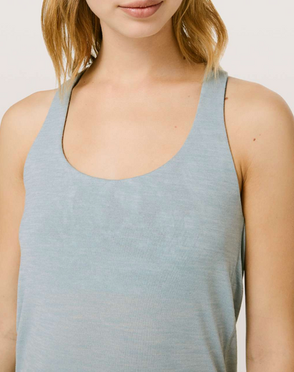Lululemon Slay The Studio 2-In-1 Tank Heathered Blue Cast/Counterpose Sheer Blue Multi