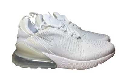 Nike Air Max 270 Women's White/silver  Women's Sz 7.0 Youth Sz 5.5 Worn Once