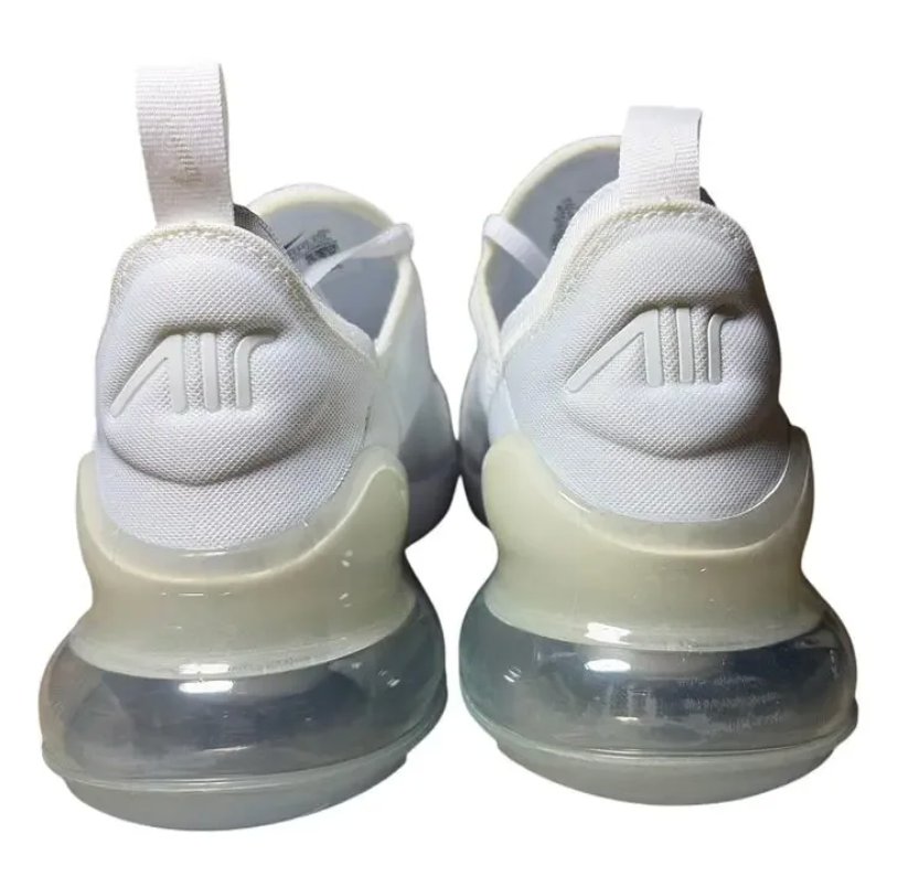 Nike Air Max 270 Women's White/silver  Women's Sz 7.0 Youth Sz 5.5 Worn Once
