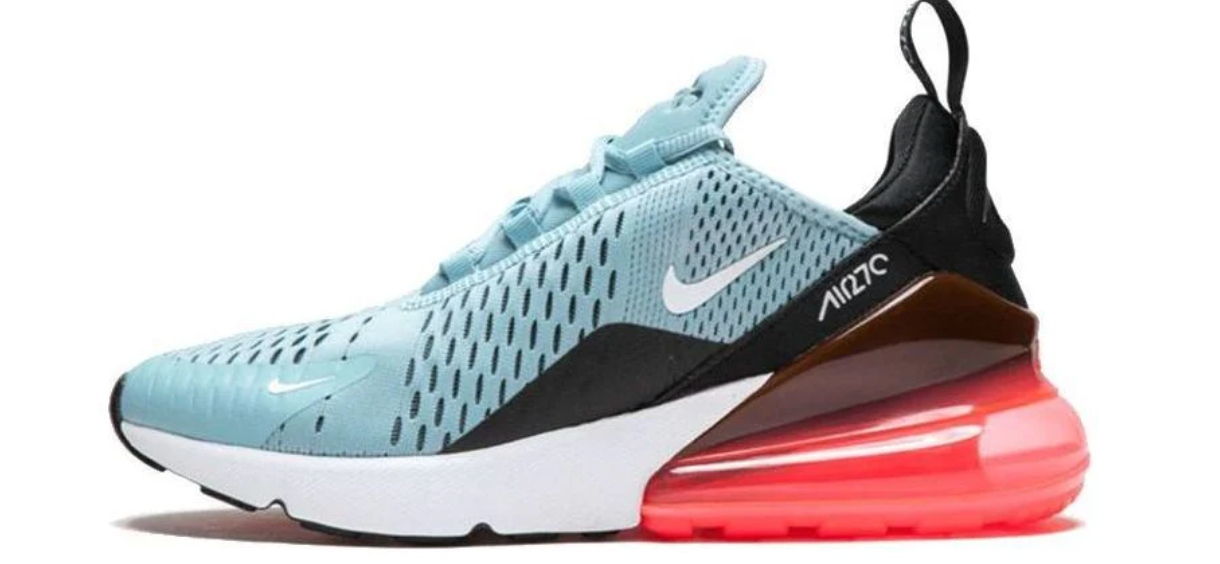 Nike Air Max 270 Women's Ocean Bliss Black Hot Punch Women's Sz 7.5 or Youth 6.0