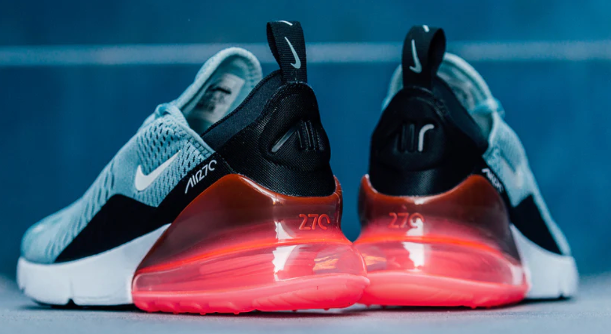 Nike Air Max 270 Women's Ocean Bliss Black Hot Punch Women's Sz 7.5 or Youth 6.0
