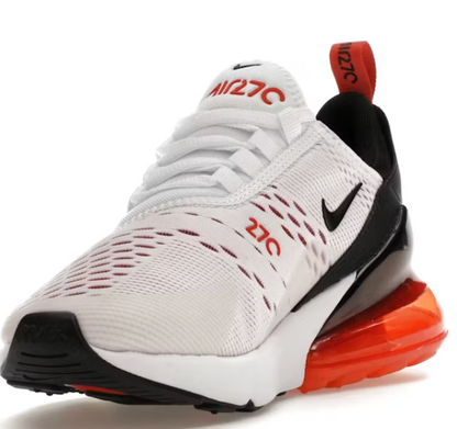 Nike Air Max 270 Women's White Mantra Orange Women's Sz 8.5 or Youth 7.0 Brand New