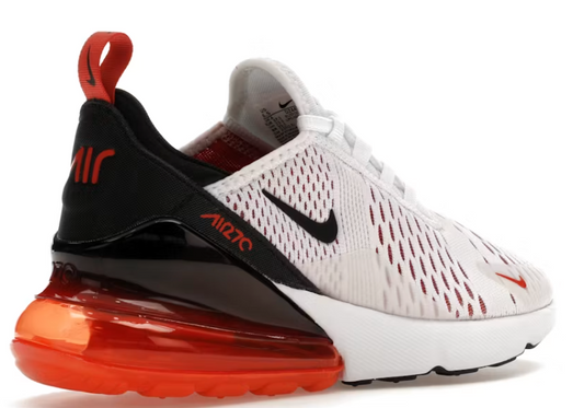 Nike Air Max 270 Women's White Mantra Orange Women's Sz 8.5 or Youth 7.0 Brand New