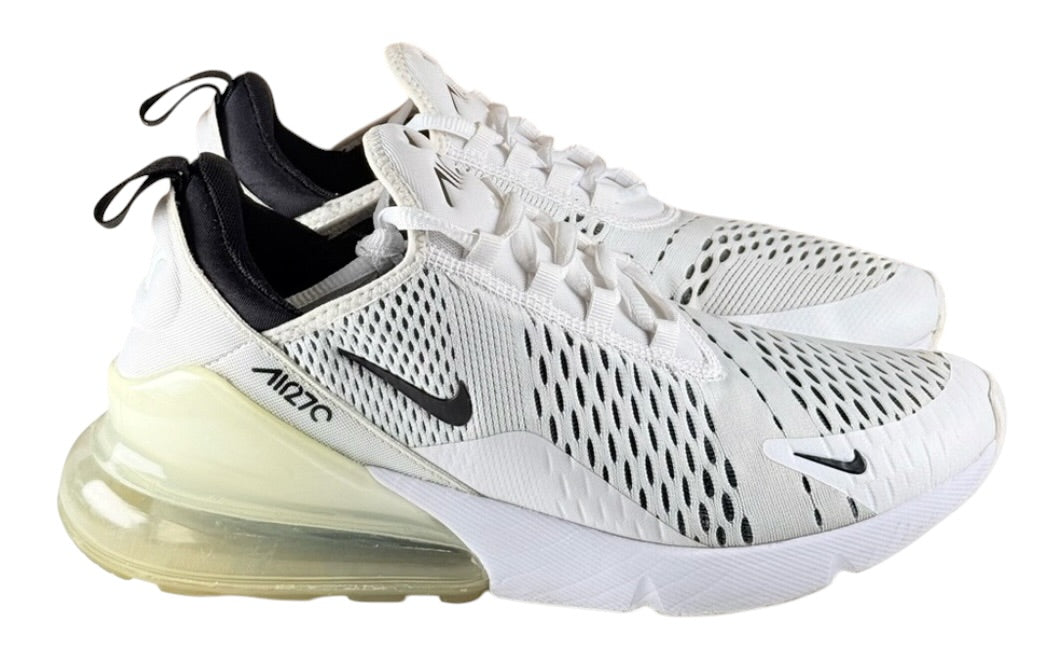 Nike Air Max 270 Women's White/White/Black Women's Sz 6.5 or Youth Sz 5.0