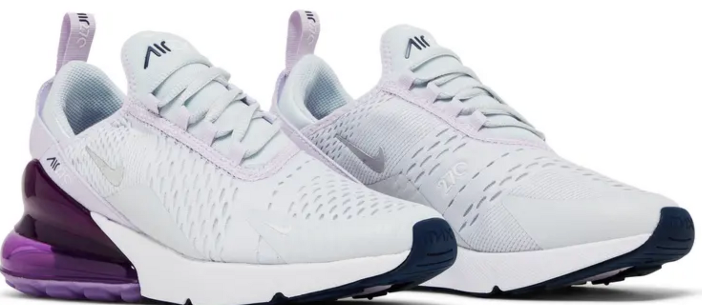 Nike Air Max 270 Women's Pure Platinum Violet Frost  Women's Sz 7.5 or Youth 6.0 Brand New