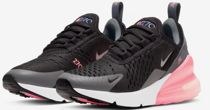 Nike Air Max 270 Women's Black/Smoke Grey/Sunset Pulse/Metallic Silver Women's Sz 6.5 or Youth 5.0