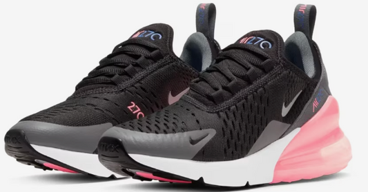 Nike Air Max 270 Women's Black/Smoke Grey/Sunset Pulse/Metallic Silver Women's Sz 6.5 or Youth 5.0