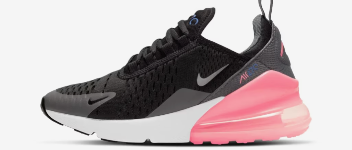 Nike Air Max 270 Women's Black/Smoke Grey/Sunset Pulse/Metallic Silver Women's Sz 6.5 or Youth 5.0