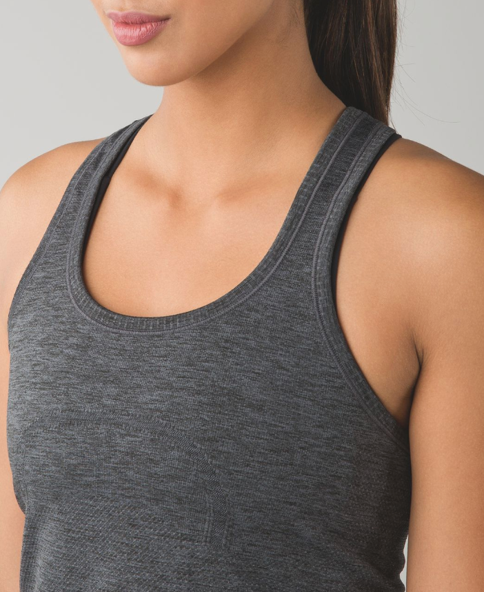Lululemon Swiftly Tech Racerback Heathered Dark Slate Sz 12 Brand New