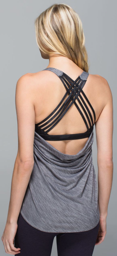 Lululemon Wild Tank Heathered Slate/Dream Rose Deep Coal Black Sz 12 Brand New