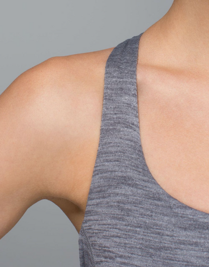 Lululemon Wild Tank Heathered Slate/Dream Rose Deep Coal Black Sz 12 Brand New