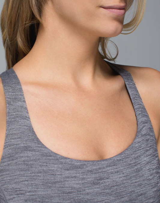 Lululemon Wild Tank Heathered Slate/Dream Rose Deep Coal Black Sz 12 Brand New