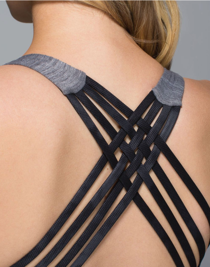 Lululemon Wild Tank Heathered Slate/Dream Rose Deep Coal Black Sz 12 Brand New