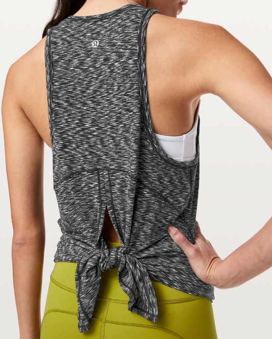 Lululemon Goal Up Tank Spaced Out Space Dye Black White Sz 12 Brand New