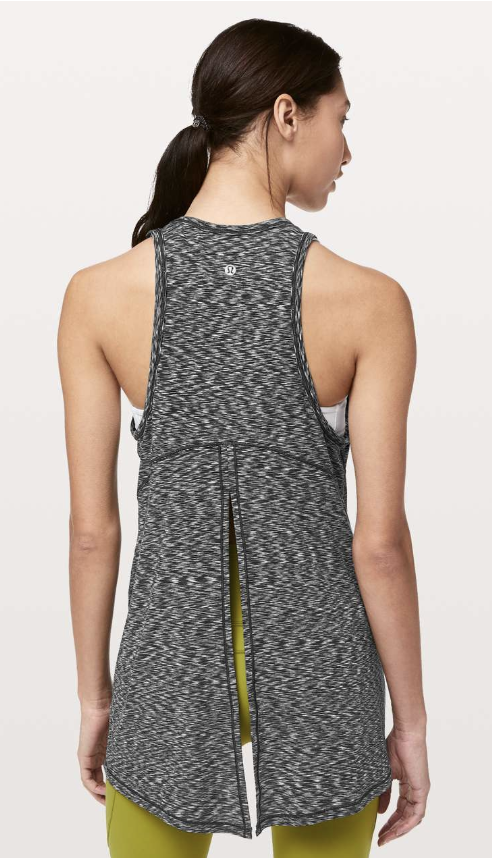 Lululemon Goal Up Tank Spaced Out Space Dye Black White Sz 12 Brand New