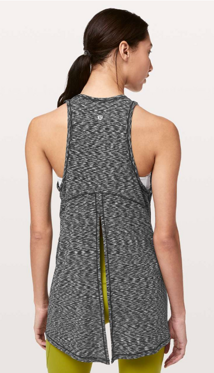 Lululemon Goal Up Tank Spaced Out Space Dye Black White Sz 12 Brand New