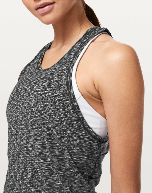 Lululemon Goal Up Tank Spaced Out Space Dye Black White Sz 12 Brand New