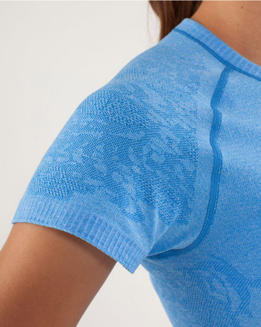 Lululemon Run Swiftly Tech Short Sleeve Lace Beaming Blue Sz 12 Brand New