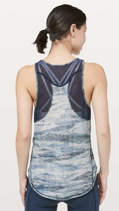 Lululemon Sculpt Tank II Mesh Scape Multi/True Navy Sz 10 Brand New