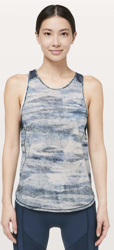Lululemon Sculpt Tank II Mesh Scape Multi/True Navy Sz 10 Brand New