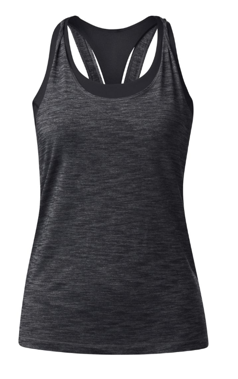 Lululemon Twist and Toil Tank Heathered Black/Black Sz 10 Brand New