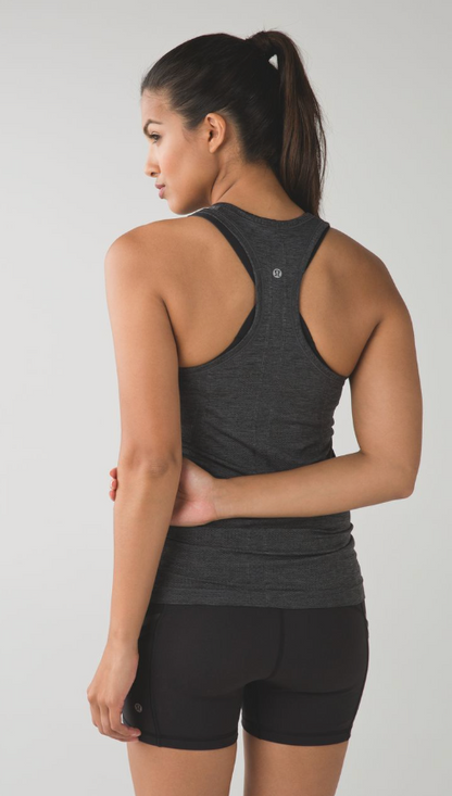 Lululemon Swiftly Tech Racerback Heathered Dark Slate Sz 10