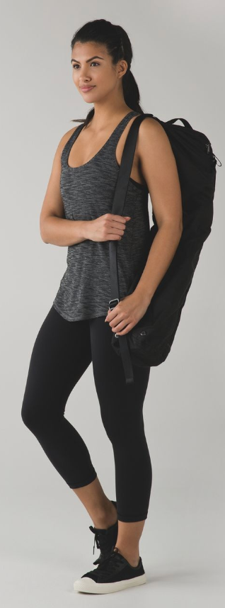 Lululemon Salute the Sun Singlet II Heathered Black Sz 10