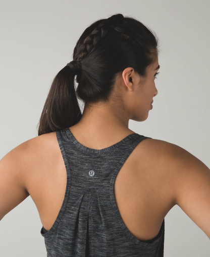 Lululemon Salute the Sun Singlet II Heathered Black Sz 10