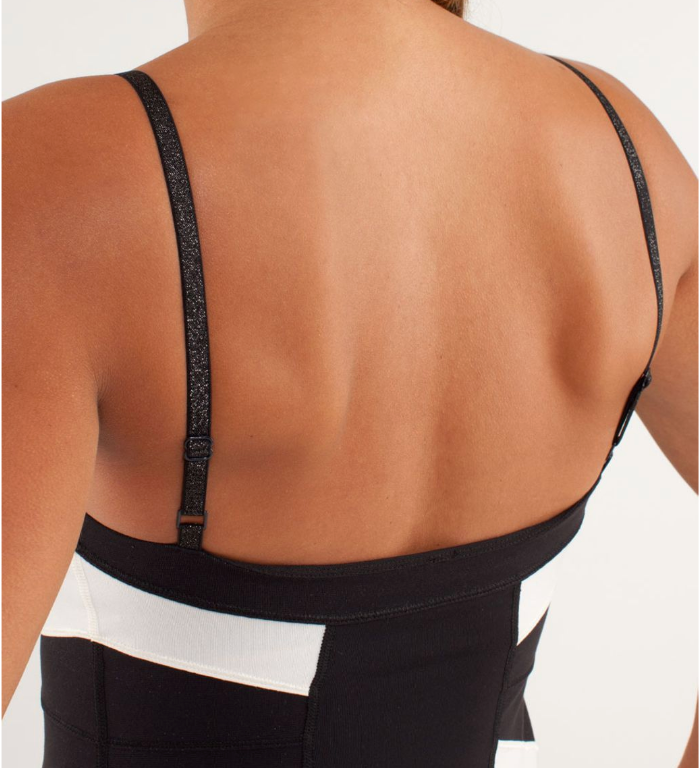 Lululemon Elongate Tank Black/Polar Cream/Black Sz 10 Brand New
