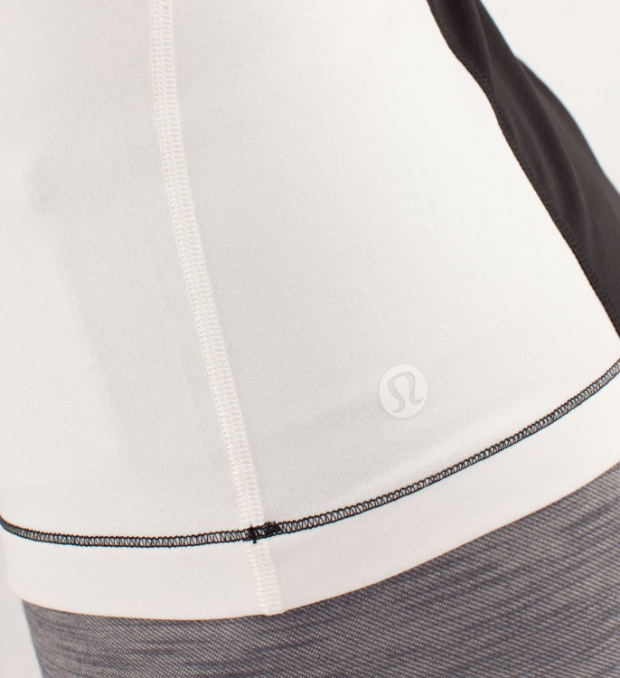 Lululemon Elongate Tank Black/Polar Cream/Black Sz 10 Brand New
