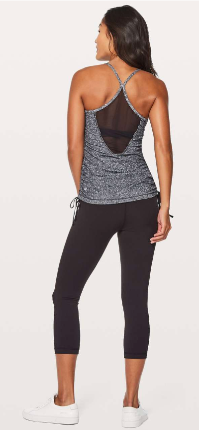 Lululemon Full Freedom Tank Luminesce Splatter White Black Sz 10 Brand New