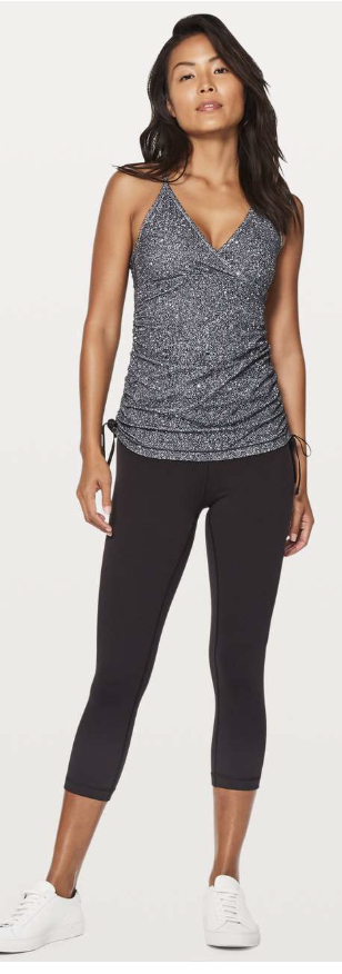 Lululemon Full Freedom Tank Luminesce Splatter White Black Sz 10 Brand New