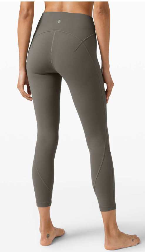 Lululemon Get Centred High Rise Tight 25" Inseam Grey Sage Sz 10
