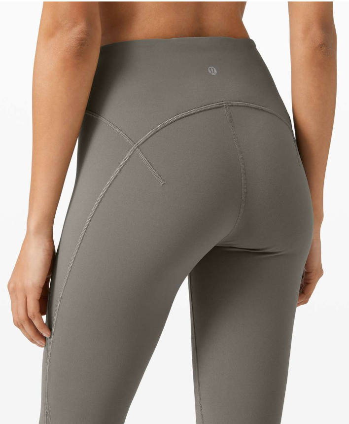 Lululemon Get Centred High Rise Tight 25" Inseam Grey Sage Sz 10