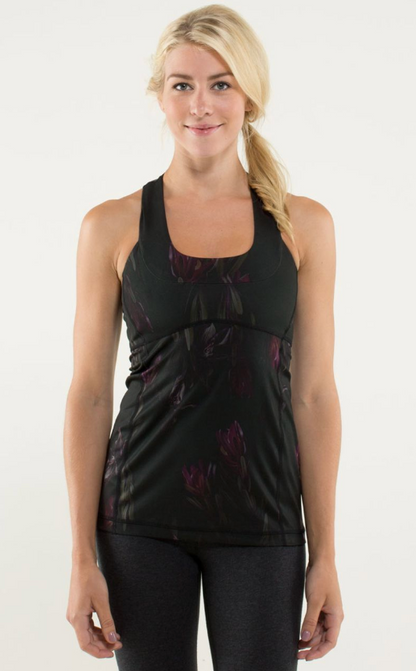 Lululemon Scoop Neck Tank Midnight Iris Multi/Black Sz 10